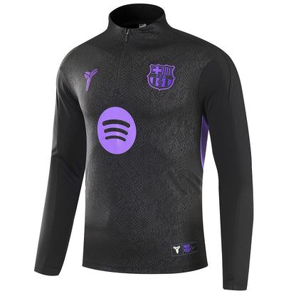 Kids Barcelona x Kobe Bryant 1/4 Zipper Sweat Kit(Top+Pants) Black 2025/26