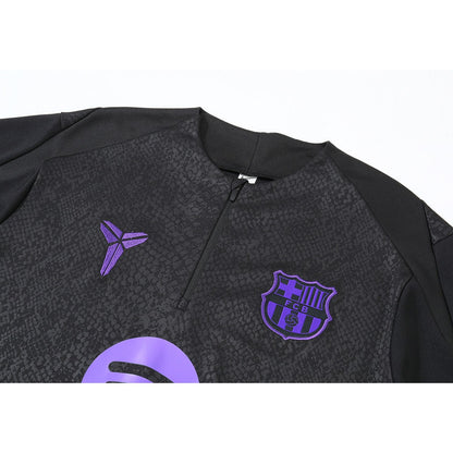 Kids Barcelona x Kobe Bryant 1/4 Zipper Sweat Kit(Top+Pants) Black 2025/26