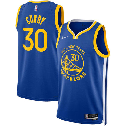 Unisex Golden State Warriors Stephen Curry #30 Royal Swingman Jersey - Icon Edition