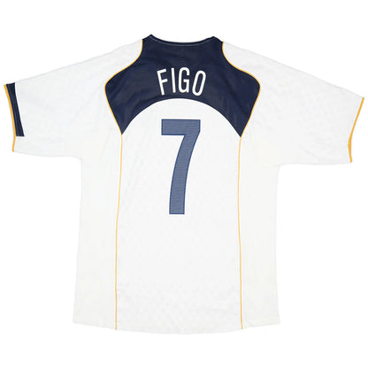 Figo #7 Retro Portugal Away Jersey Euro Cup 2004