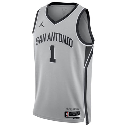 Unisex San Antonio Spurs Victor Wembanyama #1 Silver Swingman Jersey - Statement Edition