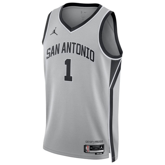 Unisex San Antonio Spurs Victor Wembanyama #1 Silver Swingman Jersey - Statement Edition