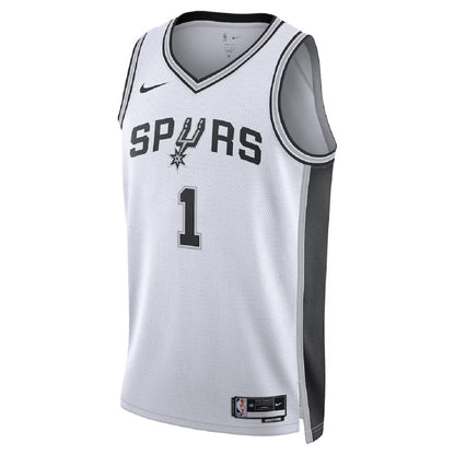 Unisex San Antonio Spurs Victor Wembanyama #1 White Swingman Jersey - Association Edition