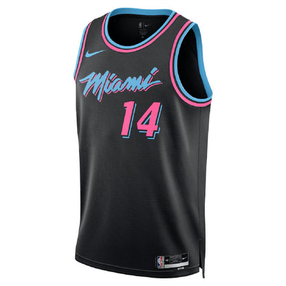 Unisex Miami Heat Tyler Herro #14 Black Swingman Jersey 2025/26 - City Edition