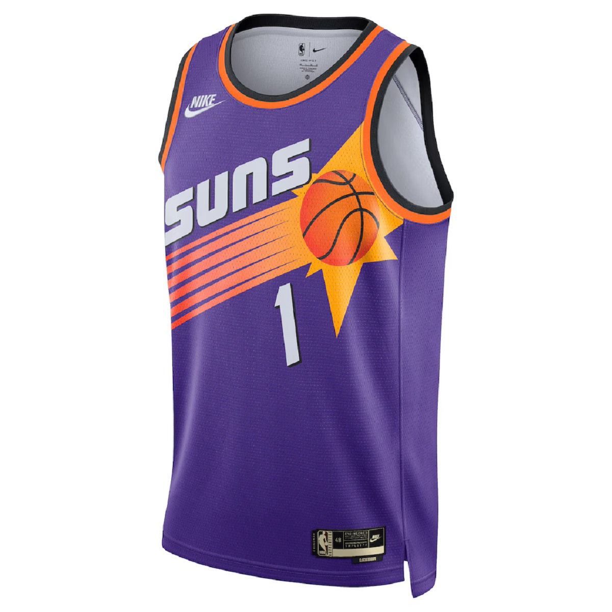 Unisex Phoenix Suns Devin Booker #1 Purple Swingman Jersey - Classic Edition