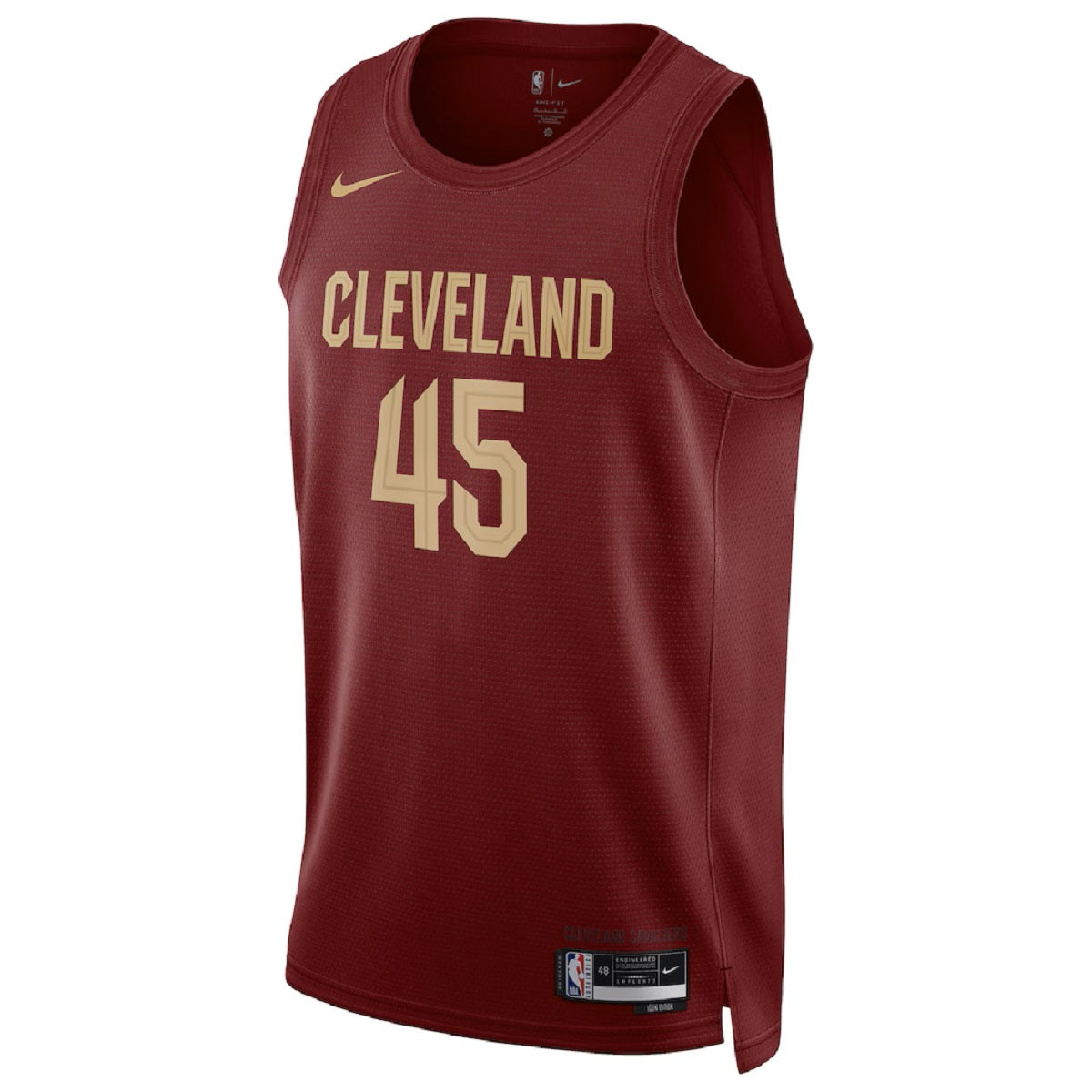 Unisex  Cleveland Cavaliers Donovan Mitchell #45 Wine Swingman Jersey - Icon Edition