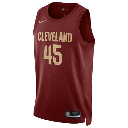 Unisex  Cleveland Cavaliers Donovan Mitchell #45 Wine Swingman Jersey - Icon Edition