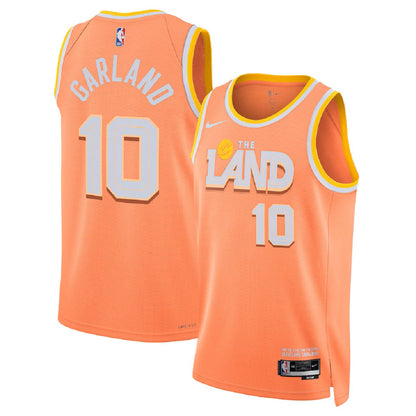 Unisex  Cleveland Cavaliers Darius Garland #10 Orange Swingman Jersey 2025/26 - City Edition