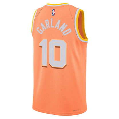 Unisex  Cleveland Cavaliers Darius Garland #10 Orange Swingman Jersey 2025/26 - City Edition