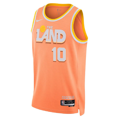Unisex  Cleveland Cavaliers Darius Garland #10 Orange Swingman Jersey 2025/26 - City Edition