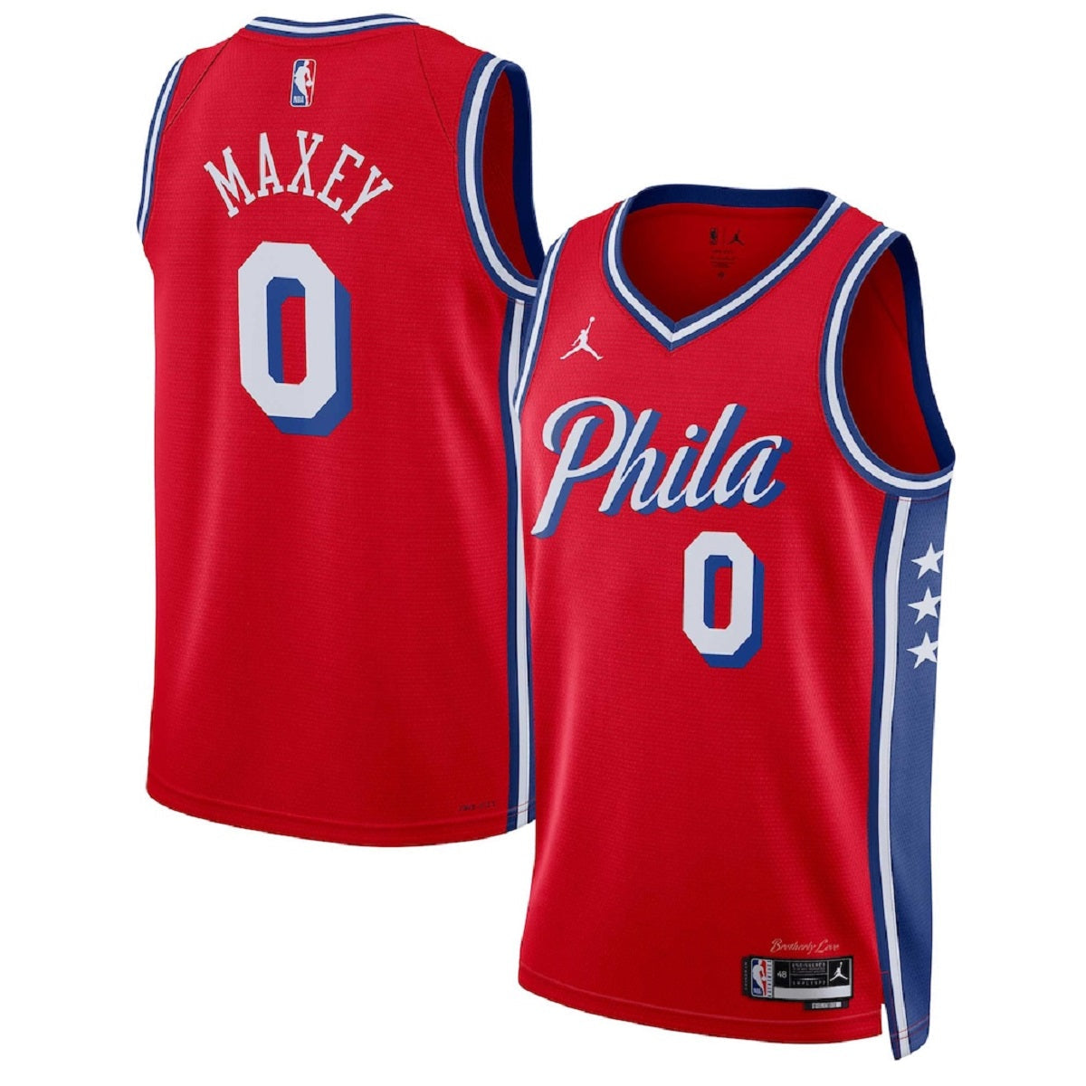 Unisex  Philadelphia 76ers Tyrese Maxey #0 Red Swingman Jersey - Statement Edition