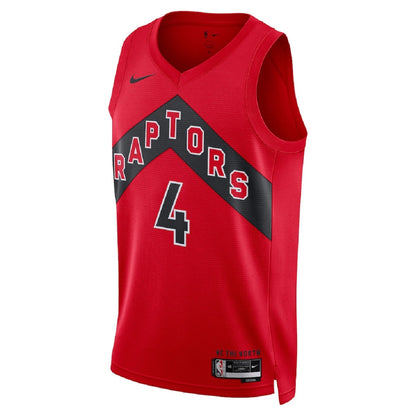 Unisex  Toronto Raptors Scottie Barnes #4 Red Swingman Jersey - Statement Edition