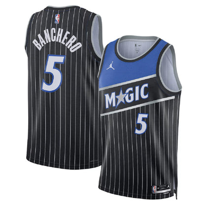 Unisex  Orlando Magic Paolo Banchero #5 Black Swingman Jersey - Statement Edition