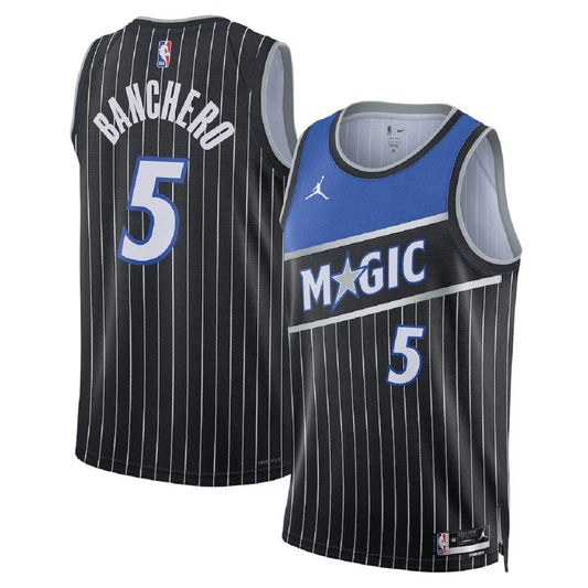 Unisex  Orlando Magic Paolo Banchero #5 Black Swingman Jersey - Statement Edition