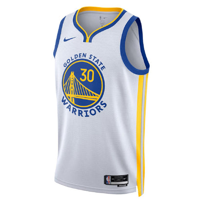 Youth Golden State Warriors Stephen Curry #30 White Swingman Jersey - Association Edition