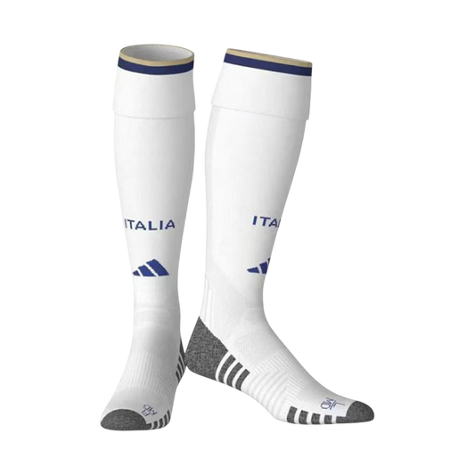 Kids Italy Home Soccer Socks - White 2026