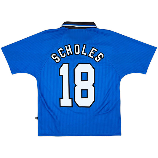 Scholes #18 Retro Manchester United Third Jersey 1996/98