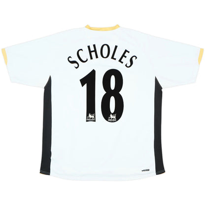 Scholes #18 Retro Manchester United Away Jersey 2006/08