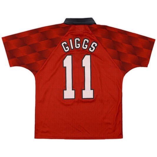 Giggs #11 Retro Manchester United Home Jersey 1996/98