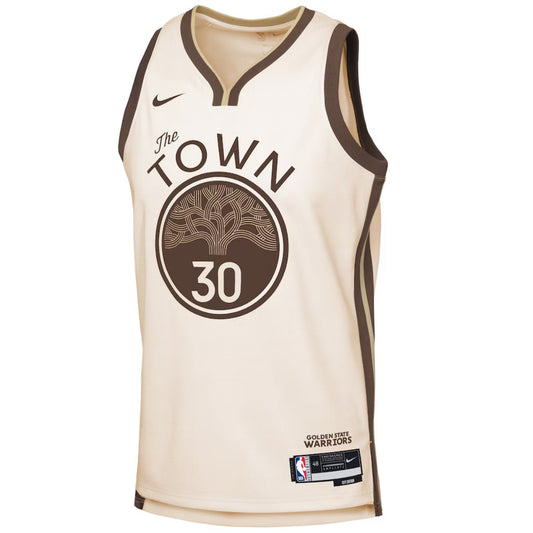 Unisex Golden State Warriors Stephen Curry #30 Nike Tan 2025/26 Swingman Jersey - City Edition