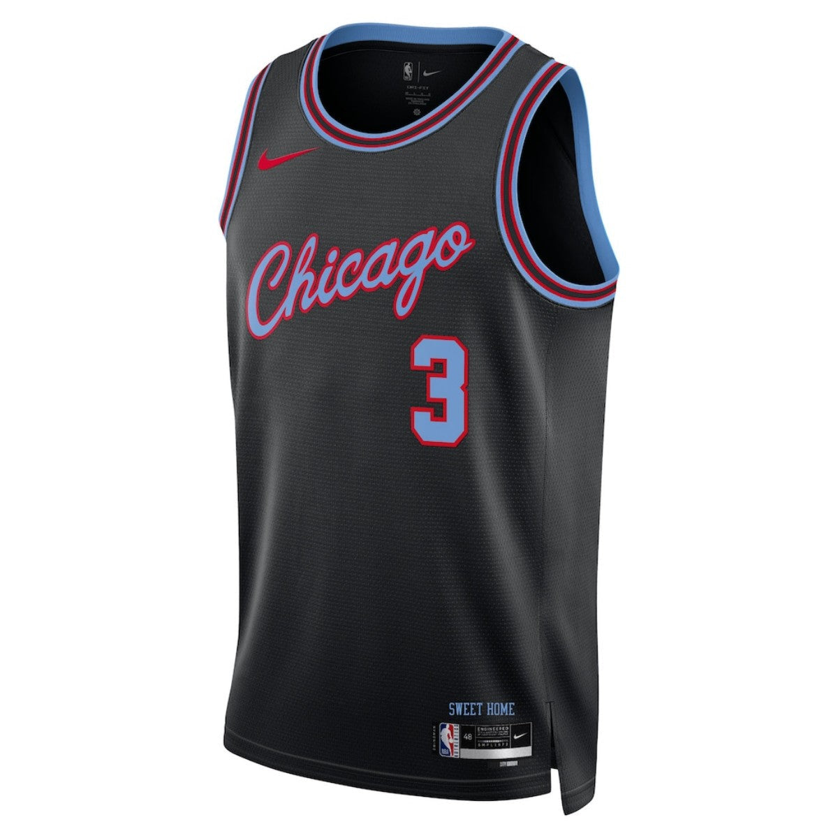 Unisex Chicago Bulls Josh Giddey #3 Black 2025/26 Swingman Jersey - City Edition