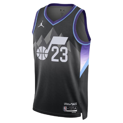 Unisex Utah Jazz Lauri Markkanen #23 Black Swingman Jersey - Statement Edition