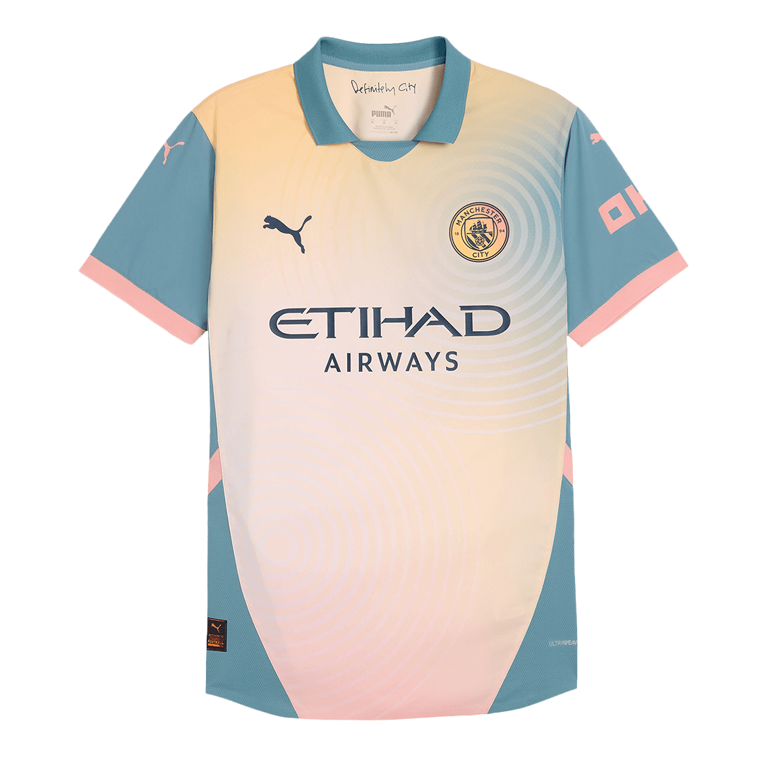 Manchester City Definitely City Fourth Match Jersey Player Version