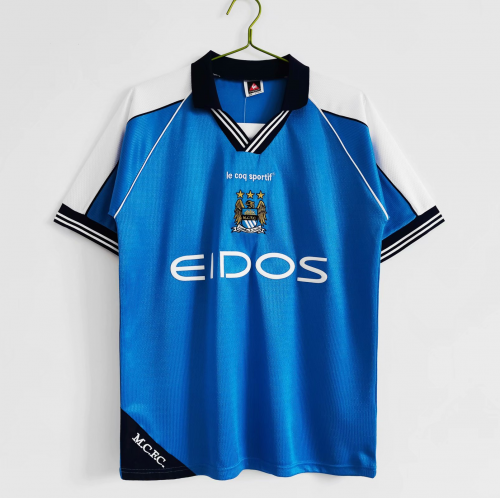 Dickov #9 Retro Manchester City Home Jersey 1999/01