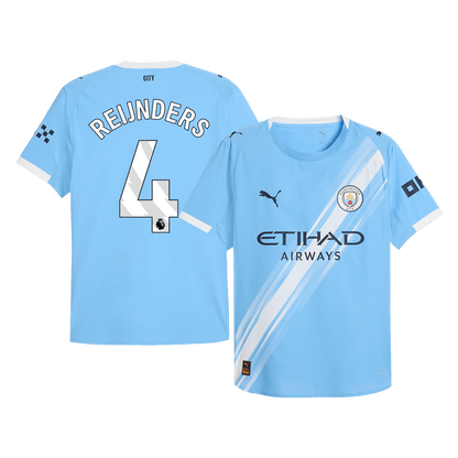 REIJNDERS #4 Manchester City Home Match Jersey Player Version 2025/26