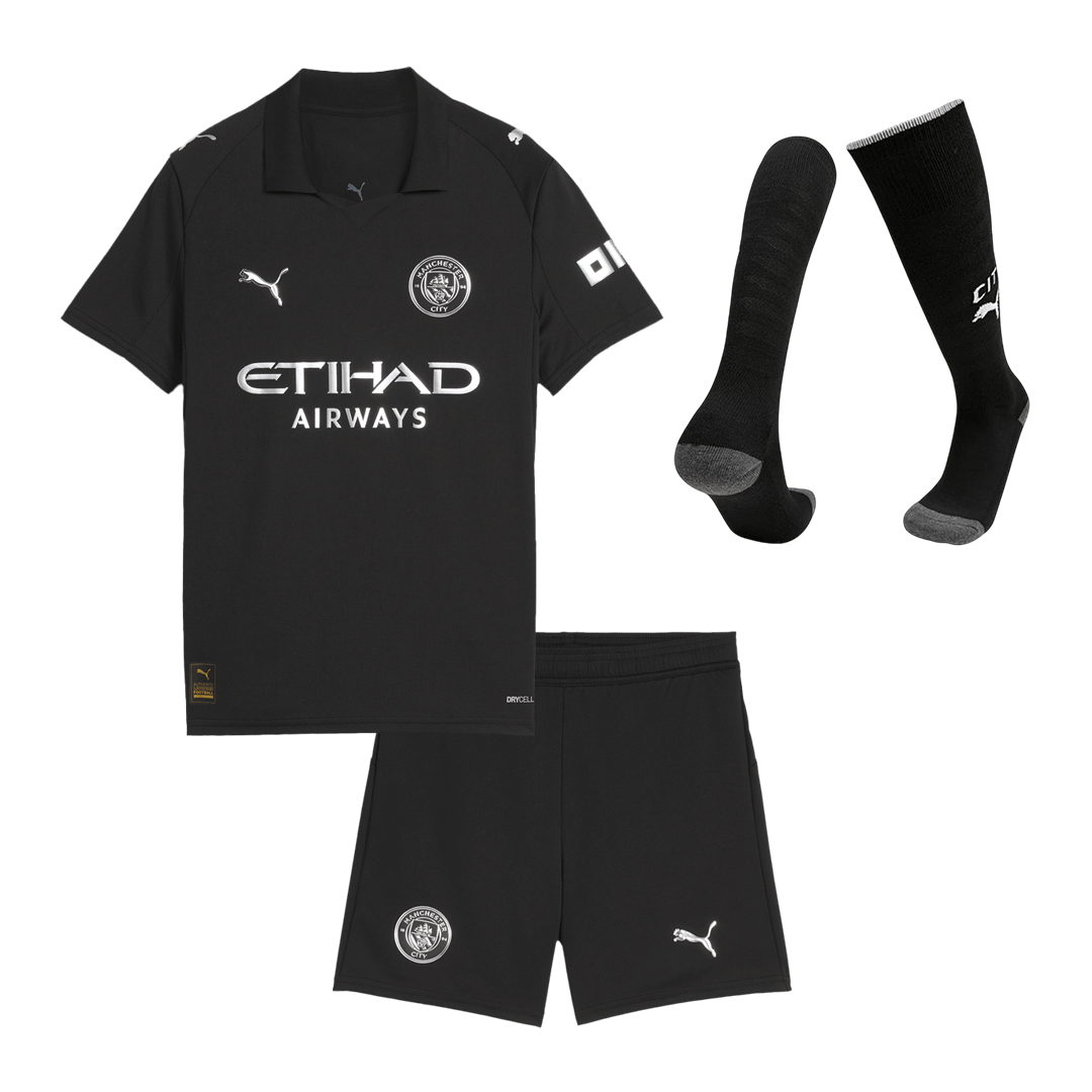 Kids Manchester City Away Jersey Full Kit 2025/26