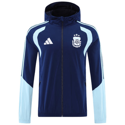 Argentina Windbreaker Hoodie Jacket Navy 2026
