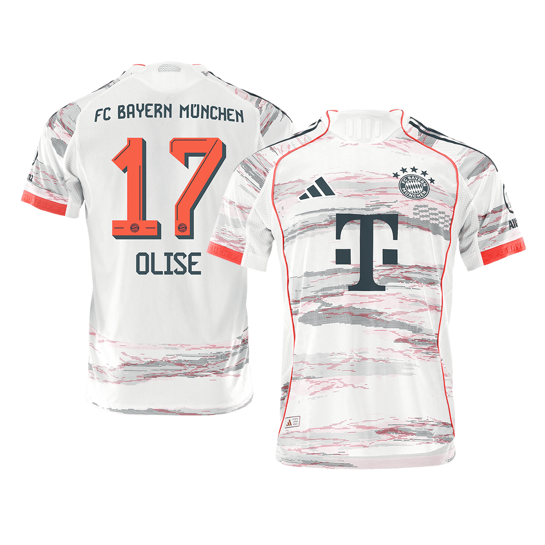 OLISE #17 Bayern Munich Away Match Jersey Player Version 2025/26