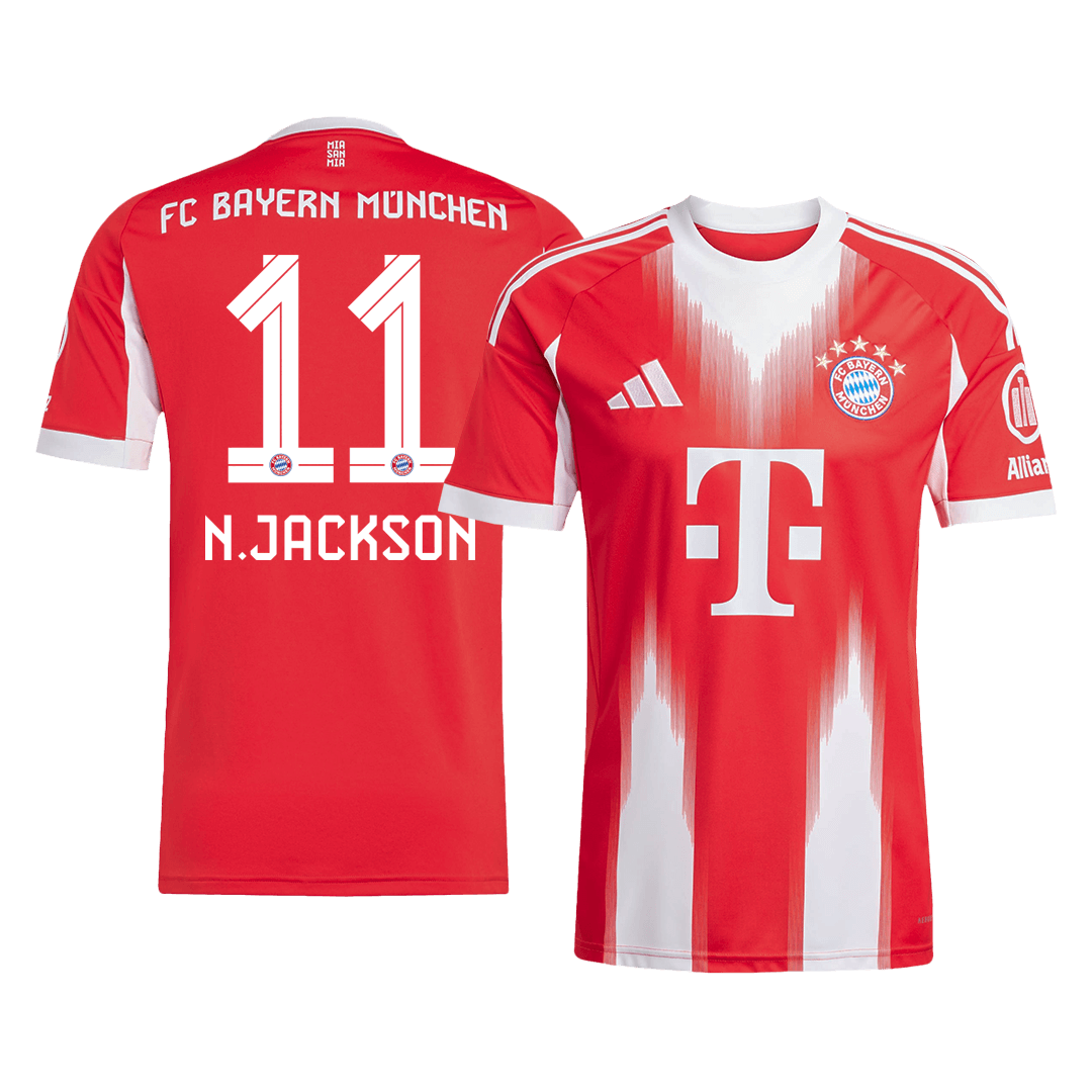 N.JACKSON #11 Bayern Munich Home Jersey 2025/26 - [Super Replica]