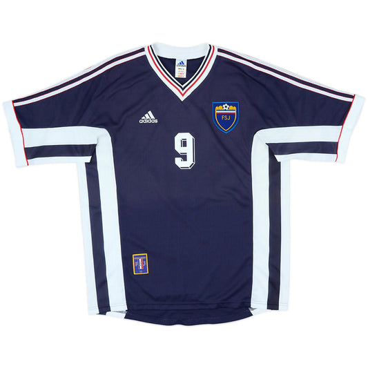 Mijatović #9 Retro Yugoslavia Home Jersey World Cup 1998