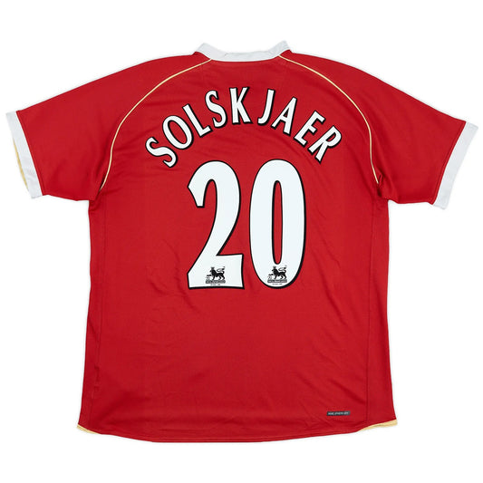 Solskjaer #20 Retro Manchester United Home Jersey 2006/07