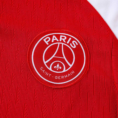 Kids PSG Zipper Sweatshirt Kit(Top+Pants) Red 2025/26