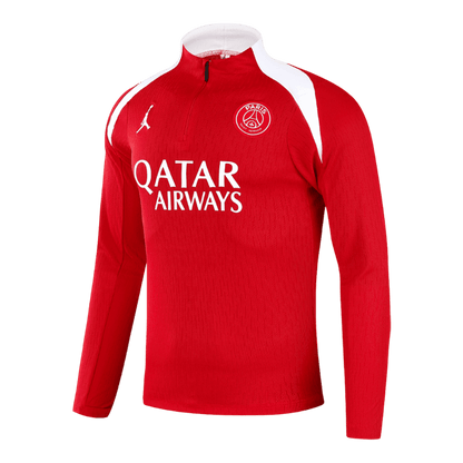 Kids PSG Zipper Sweatshirt Kit(Top+Pants) Red 2025/26