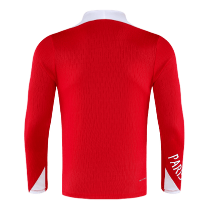 Kids PSG Zipper Sweatshirt Kit(Top+Pants) Red 2025/26