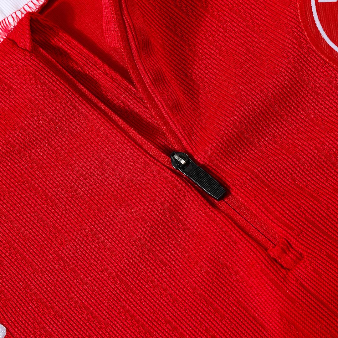 Kids PSG Zipper Sweatshirt Kit(Top+Pants) Red 2025/26
