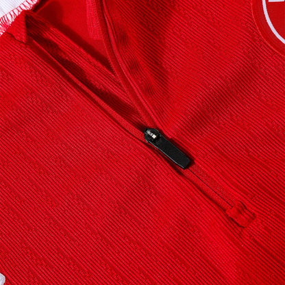 Kids PSG Zipper Sweatshirt Kit(Top+Pants) Red 2025/26