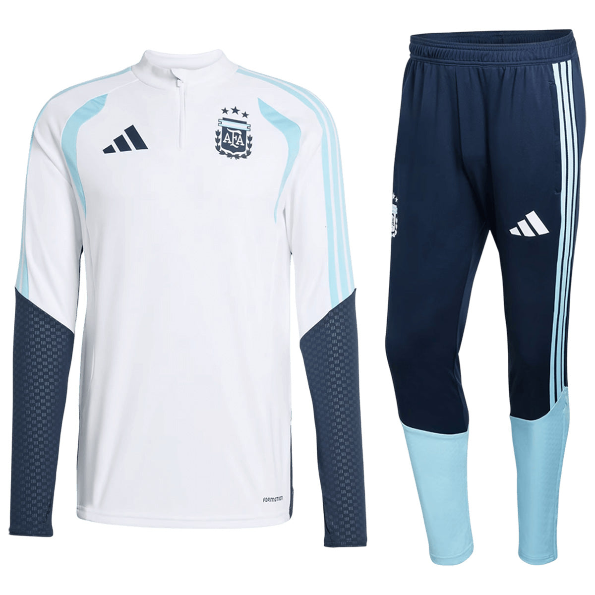Argentina Zipper Sweatshirt Kit(Top+Pants) White 2026