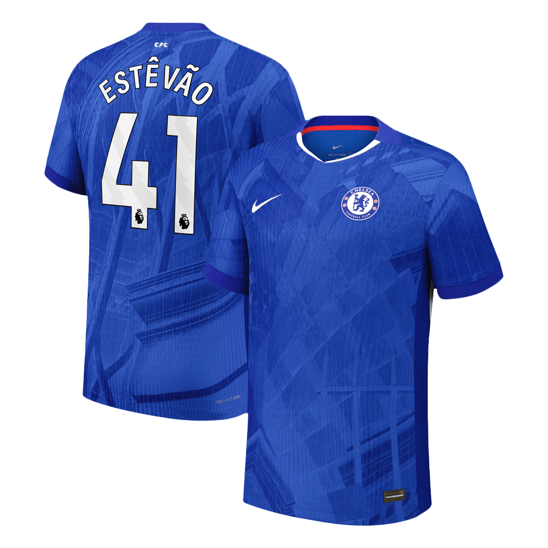 ESTÊVÃO #41 Chelsea Home Match Jersey Player Version 2025/26