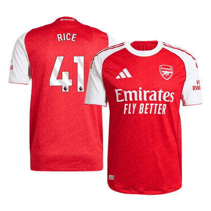 RICE #41 Arsenal Home Match Jersey Player Version 2025/26