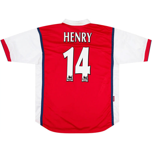 HENRY #14 Retro Arsenal Home Jersey 1998/99