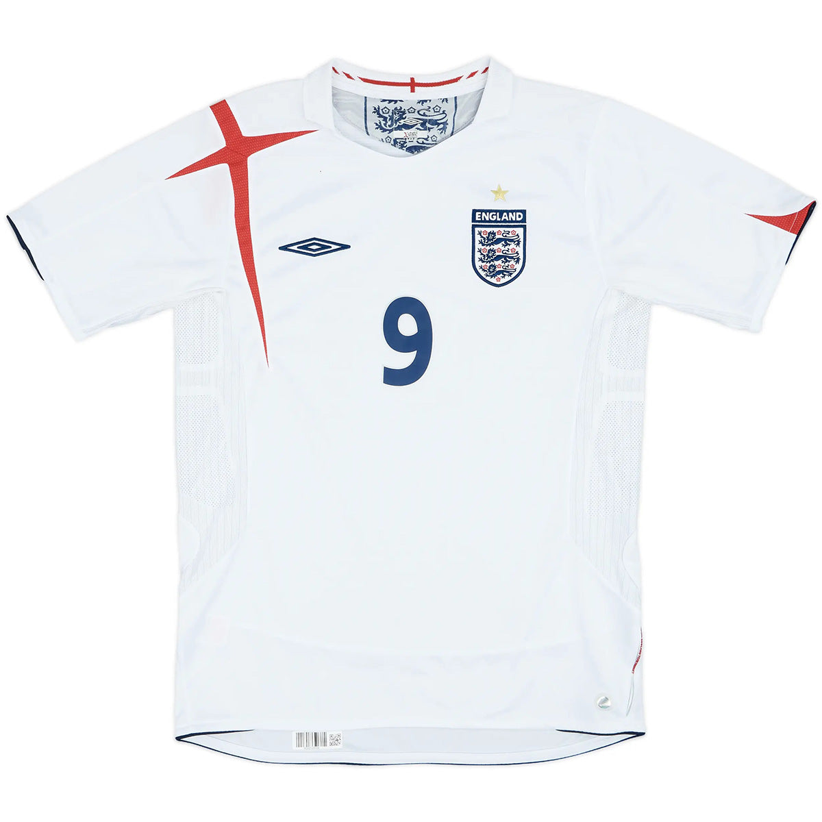 Rooney #9 Retro England Home Jersey World Cup 2006