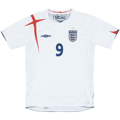 Rooney #9 Retro England Home Jersey World Cup 2006