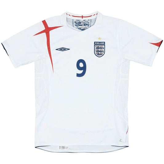 Rooney #9 Retro England Home Jersey World Cup 2006