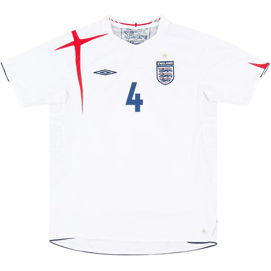 Gerrard #4 Retro England Home Jersey World Cup 2006