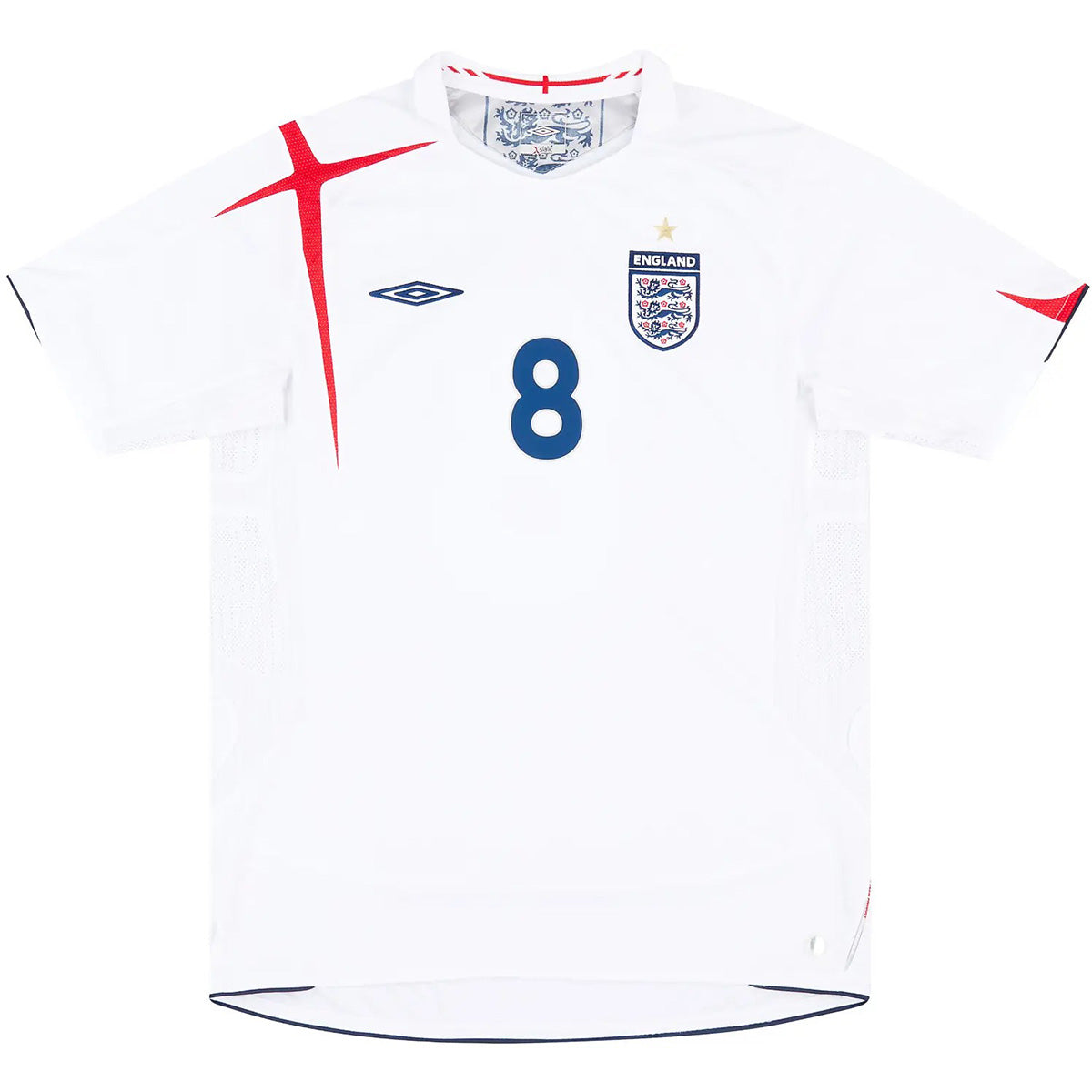 Lampard #8 Retro England Home Jersey World Cup 2006