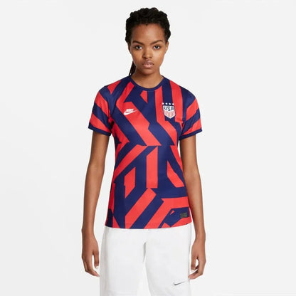 2021-22 USA Women Away Soccer Jersey - Navy-Red